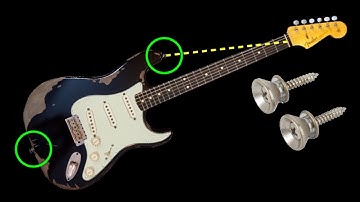 How to Install (Drill) Strap Buttons for Strat
