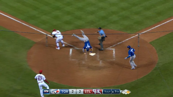 Coghlan scores by jumping over Yadi
