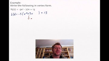 3.3 Completing the Square (Pre-Calculus 20)