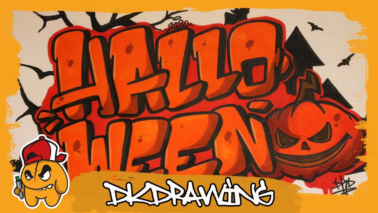 Happy Halloween Graffiti Special Drawing - YouTube