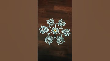 3*2 Simple Daily Flower rangoli designs 🌺#rangoli #kolam #dailyrangoli #shorts #youtubeshorts