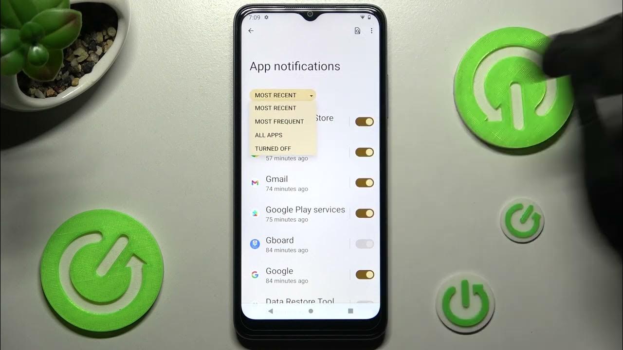 How to Turn On / Off App Notifications on TMOBILE Revvl 6 5G Manage