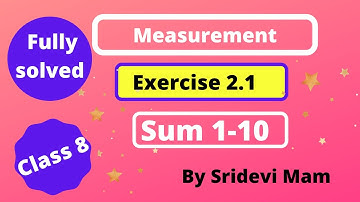 8th tn maths chapter 2 measurements exercise 2.1 fully solved 8th std full book new syllabus 8th