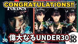 【反応集】FORBES JAPAN 30 UNDER 30 2026「世界を変える30歳未満」30人発表 BABYMETALら選出