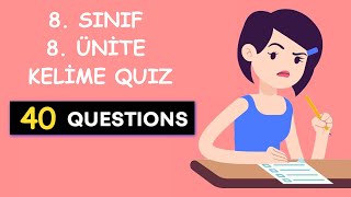 8. Sınıf 8. Ünite Chores Kelime 40 Kelime Quiz