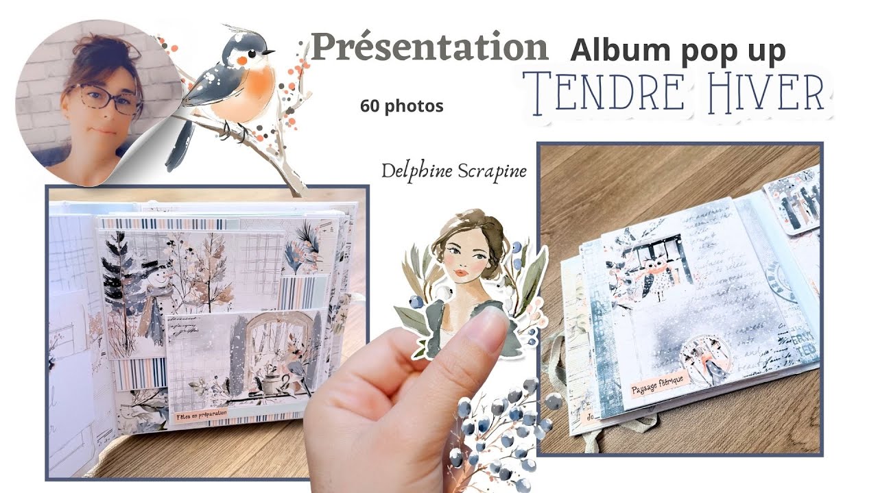 Album pop Up débutant ( 60 photos 10x15cm) Tendre Hiver par Delphine scrapine