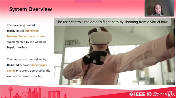 DroneARchery: Human-Drone Interaction VR & Haptics & Multi-UAV Driven by Deep Reinforcement Learning