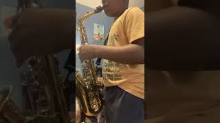 Friend Angelo, Todd plays song on alto saxophone 1 by Peterson fam (2008) 433 views 2 months ago 1 minute, 1 second