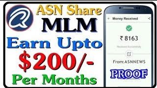 Earn $200/- Per Months By ASN Share MLM Plan || SingUp + Full Plan || BIGGEST MLM PLAN APP 9 Level screenshot 4