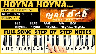 Video thumbnail of "Hoyna Hoyna Song | Gang leader Movie | piano/keyboard music notes tutorial | Nani | Anirudh"