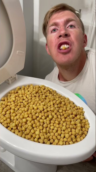 Experiment: Eating Captain Crunch Cereal out of the Toilet #shorts