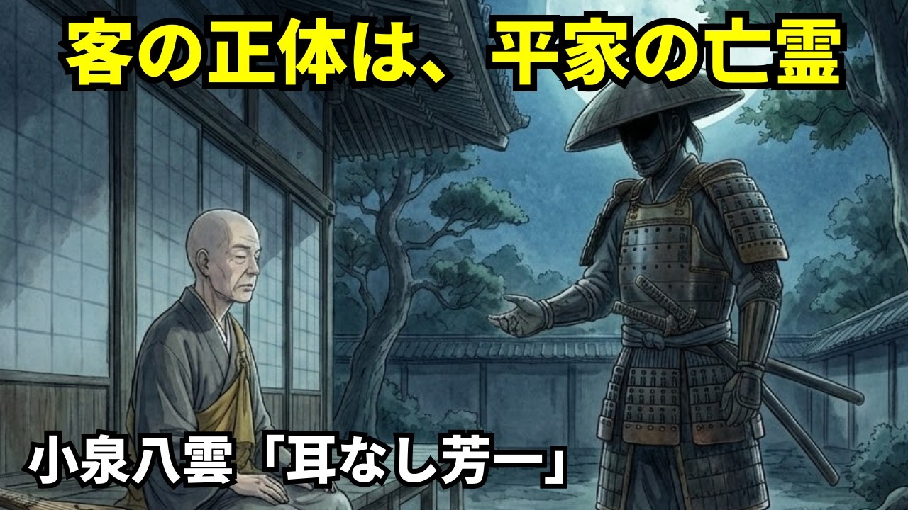 【怪談】耳なし芳一｜小泉八雲｜平家の亡霊に魅入られた琵琶法師
