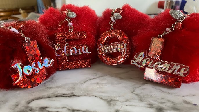 lip gloss keychain with letters