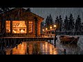 Deep Sleep Rain Sounds | Night Crickets at the Cozy Lake Cabin