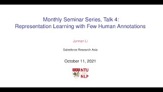 Representation Learning with Few Human Annotations