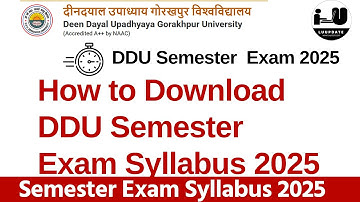 How to Download DDU Semester Exam Syllabus 2025 | Step-by-Step Guide (PDF) || @ddugu-official