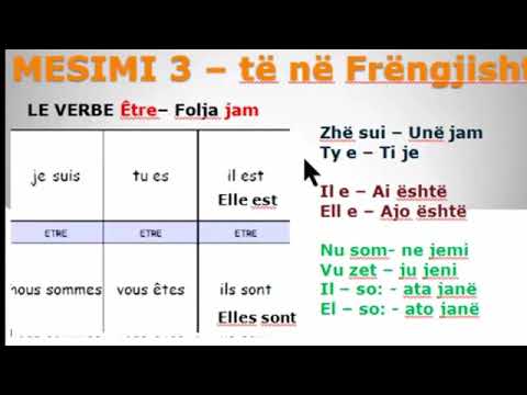 MESIMI 3/32 - FOLJA JAM NE FRENGJISHT - LE VERBE ETRE EN FRANCAIS |  | MESO FRENGJISHT- SHQIP