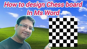 How to make chess board in ms word|चेस बोड कैसे बनाए?S C Sir Class Learn Computer #computer #msword