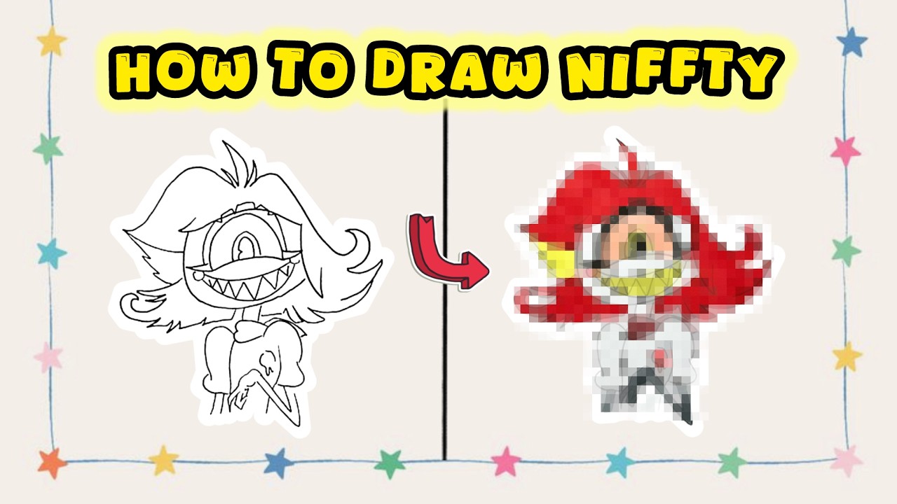 How to Draw Niffty from Hazbin Hotel – Easy Character Guide - YouTube