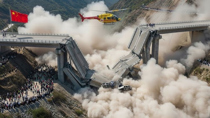 China Shaken: Massive bridge collapses in Sichuan after landslide, residents evacuated-traffic chaos