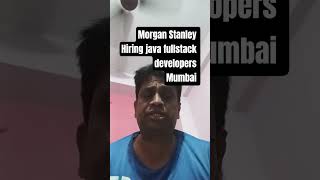 Morgan Stanley Hiring Full Stack Developer 🔥 Angular + Java | Mumbai 2026