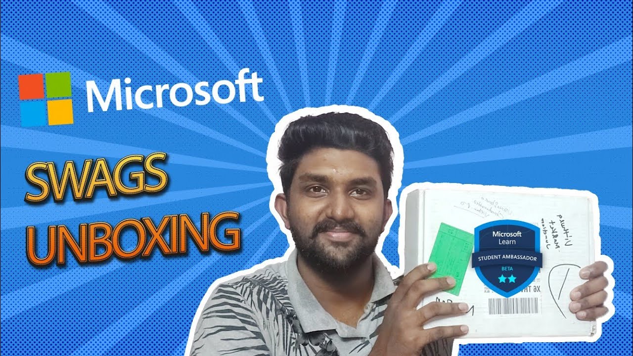 Unboxing Microsoft Beta Learn Student Ambassador Swags Kit The Cloud