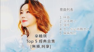 辛曉琪 Winnie Hsin - Top5【無損，純享】高音質音樂，歌曲，華語流行歌單成名曲 - Best of Winnie Hsin