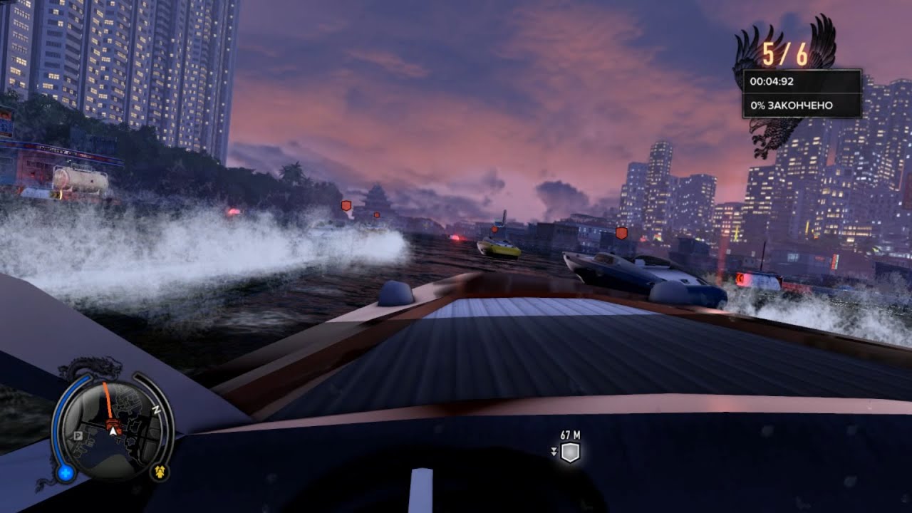 Sleeping Dogs Cockpit view Boat race