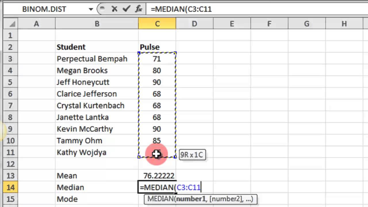 Calculate Mean In Excel / How to Find Mean in Excel Calculating Mean