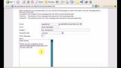 Setting Up Auto Reply message in cpanel