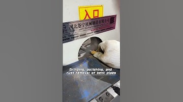 Grinding, polishing, and rust removal of bent pipes #polishing #sanding #brushing  #polishingmachine