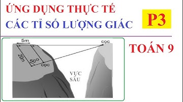 ỨNG DỤNG THỰC TẾ CÁC TỈ SỐ LƯỢNG GIÁC CỦA GÓC NHỌN. TOÁN LỚP 9-P3