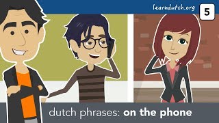 Learn Dutch phrases: a phone conversation, with inversion and question words