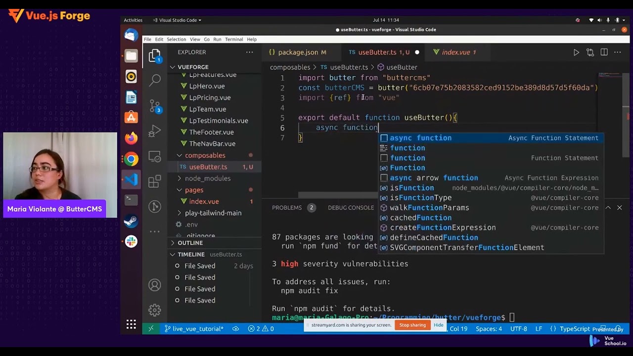 Episode 1: Manageable Content In ButterCMS by Maria Violante: Vue.js Forge