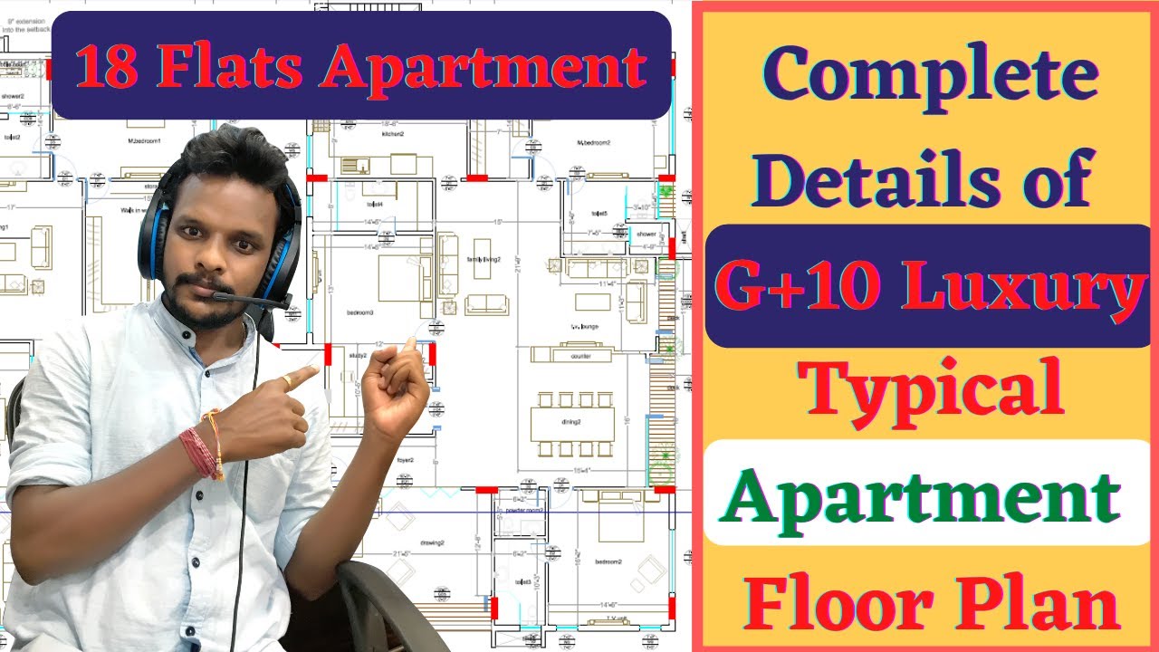 G+10 luxury apartment plan | building design | civil engineering ...