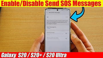 Galaxy S20/S20+: How to Enable/Disable Send SOS Messages