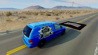 Crazy Blue Delivery Van Ramp Challenge! 😱🚐 | BeamNG.drive screenshot 4