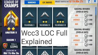 Wcc3 LOC Full Explained| Wcc3 60 Days Platinum Reward full Explained| Wcc3