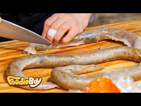 투명한 매운 땡초 순대 / Sundae - Korean Sausage - Korean Street Food / 부산 서동미로시장 손순대