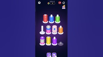 LEVELS 21-25 Challenge! 🔩 Sort All Colored Nuts into Holders 🎯