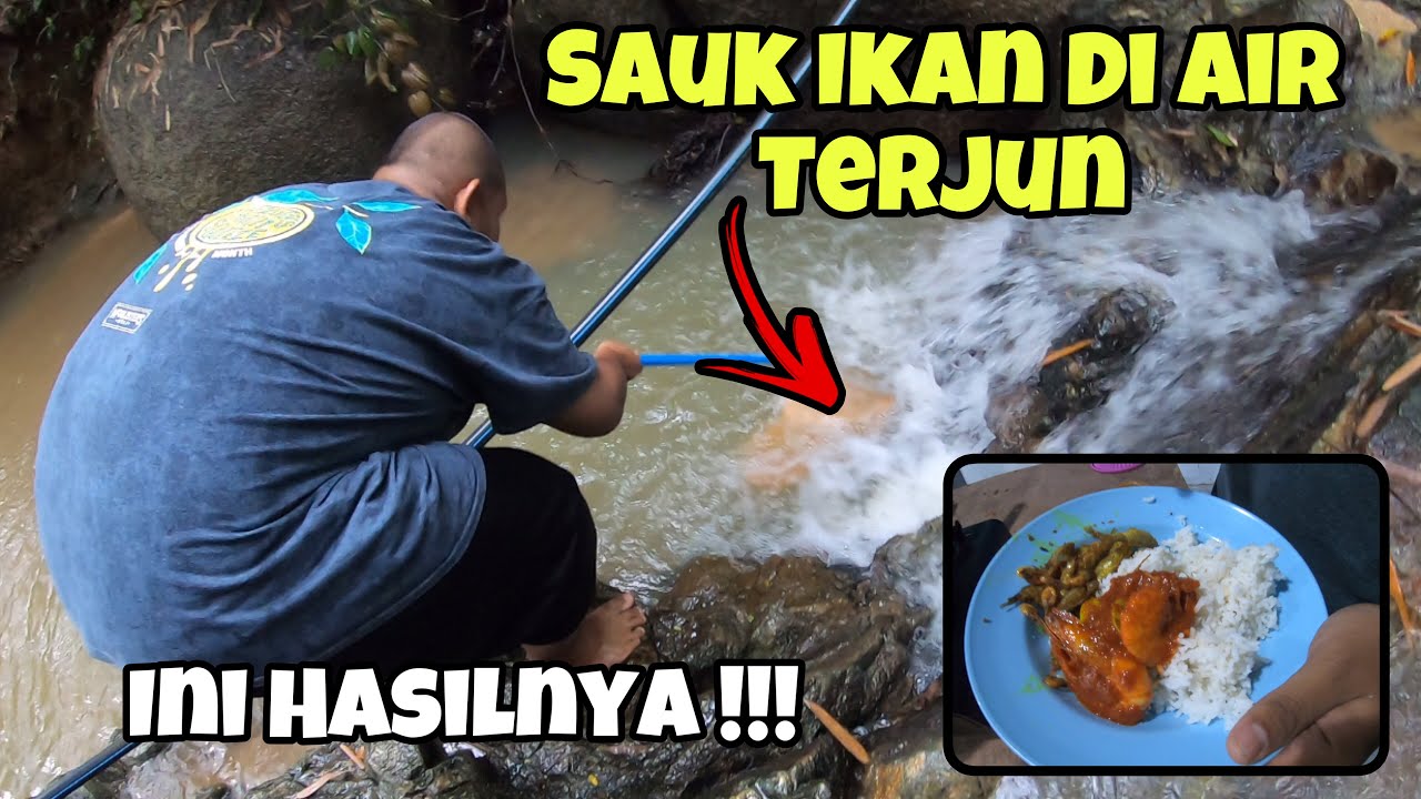 Sauk Ikan Di Celah Batu ‼️ Hasilnya Digoreng Untuk Di Makan 💯
