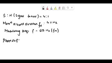 The signal-to-noise ratio in an FM system is 4:1. The maximum allowed deviation is 4 kHz. How much …