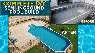 DIY Semi-In-Ground Pool Kit | Complete Installation Guide! 🛠️⛱️👙🌊