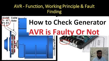 How to check Generator AVR is faulty or not