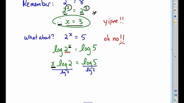 MHF4U Unit 4 Day 4a Solve Exp Eqns w Logs Ex 1 & 2 Video Lesson