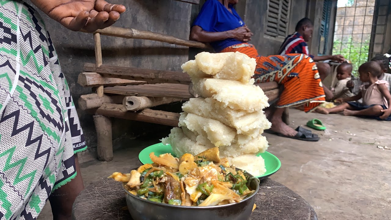 African village family | My Wife Made Okra & Uziza Soup with My Mom | A Peaceful Meal for Two