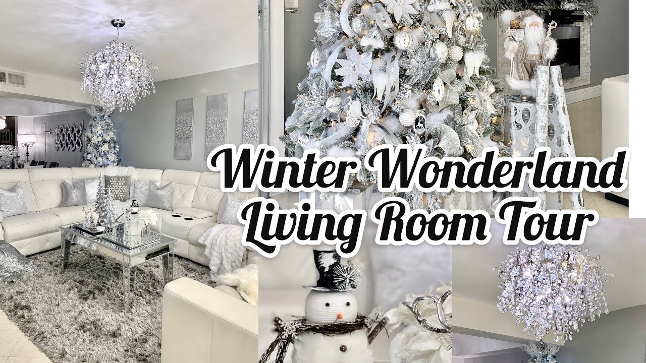 winter wonderland themed living room