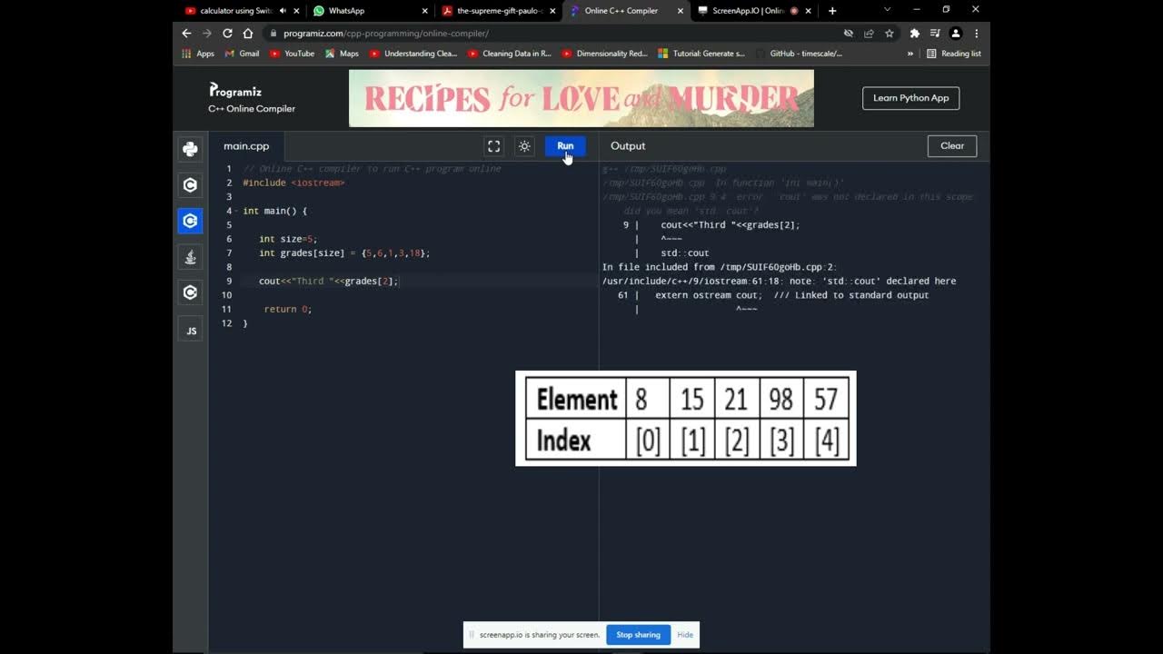 1 Dimensional Array. (1D array) Intro. C++ - YouTube image.