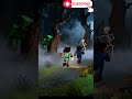 Minecraft Steve ve Alex Issız Karanlık Ormanda başları belada
