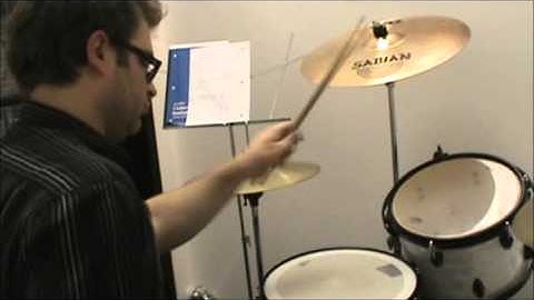 Triplet patterns on drum set to strengthen left hand